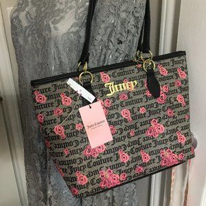 Juicy Couture Shoulder Bag Brand New  15x9.5  Pink Roses